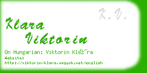 klara viktorin business card